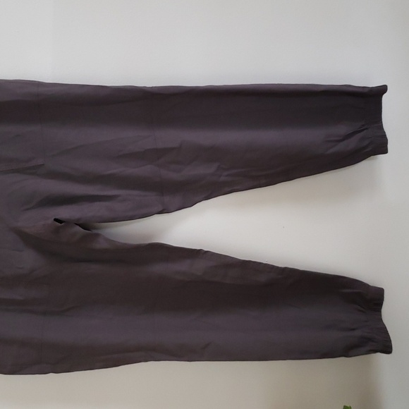 Theory gray pants elastic ankle joggers, square front pockets, back flap pockets - Picture 3 of 11